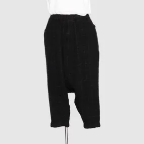 BLACK Comme des Garons Drop Check Lurex Trousers (Black)