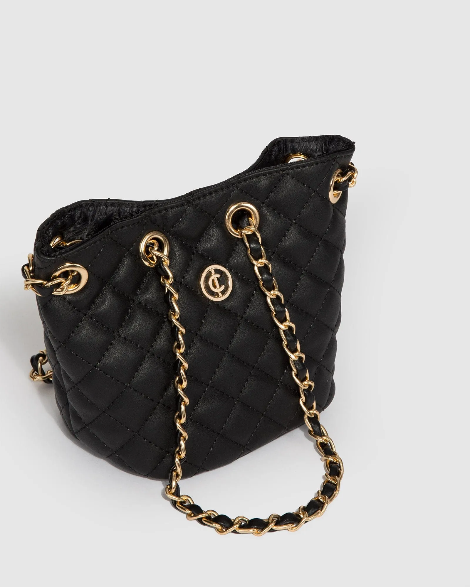 Black Destiny Mini Bucket Bag