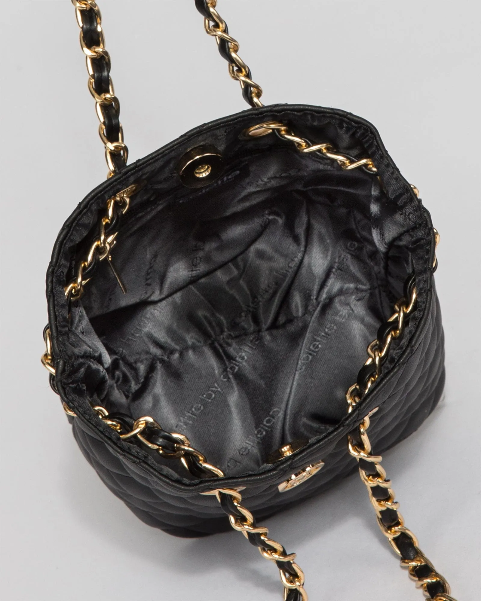 Black Destiny Mini Bucket Bag