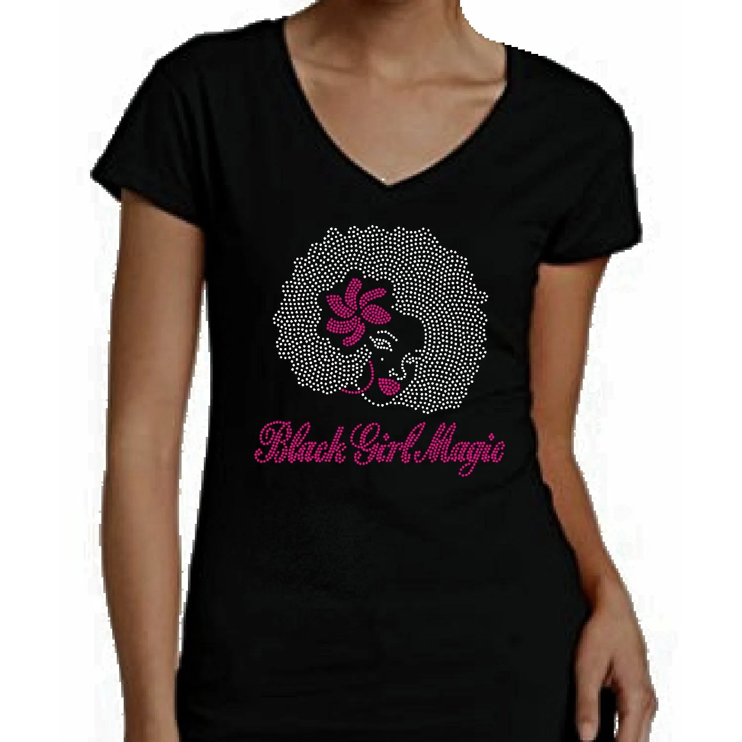 Rhinestone Black Girl Magic Tee