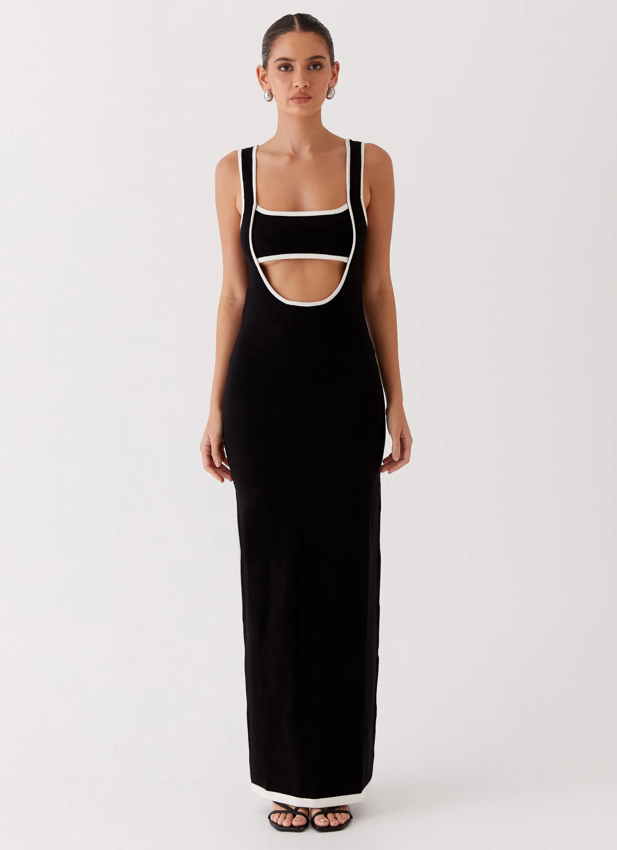 Black Knit Maxi Dress