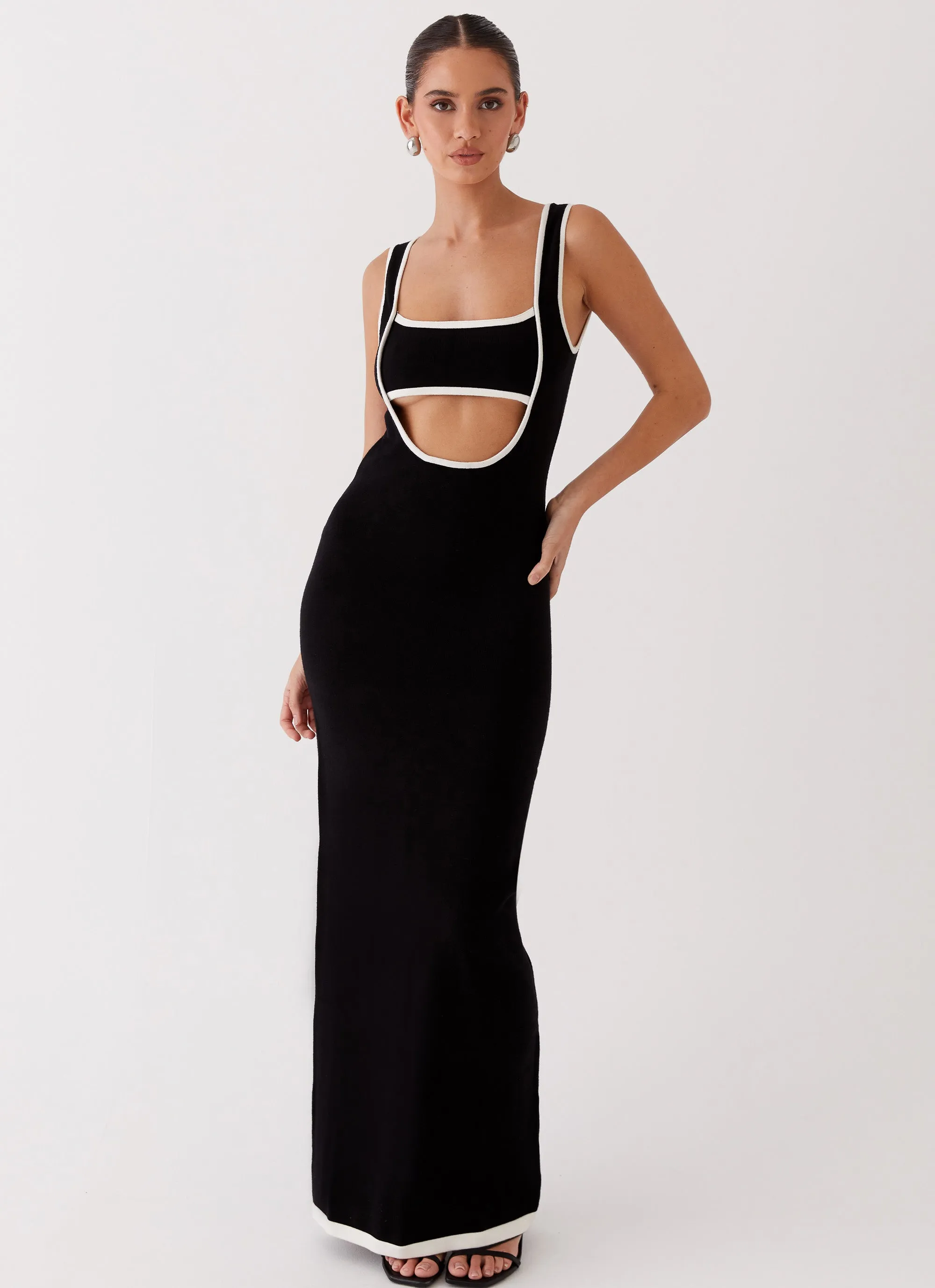 Black Knit Maxi Dress