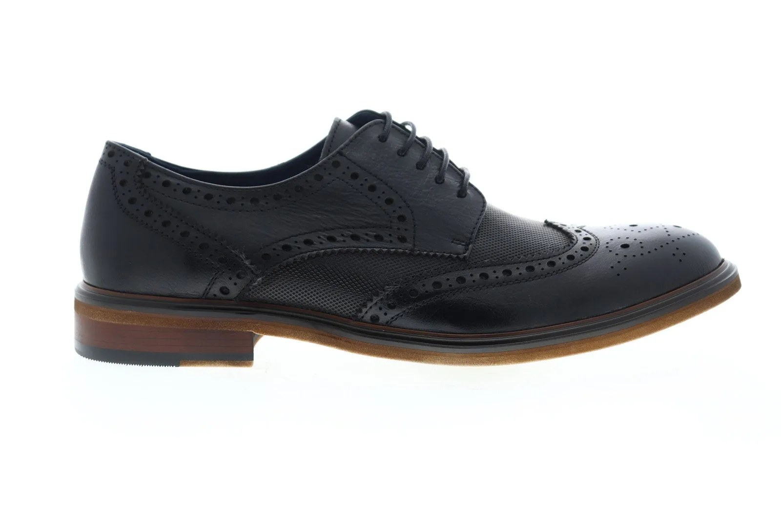 Black Leather Wingtip Oxfords