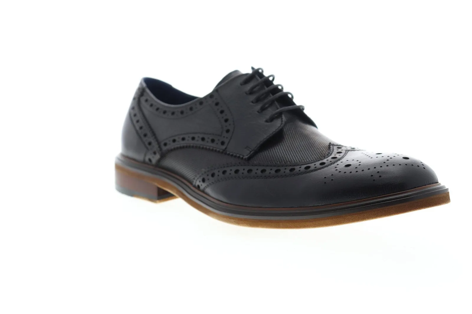 Black Leather Wingtip Oxfords