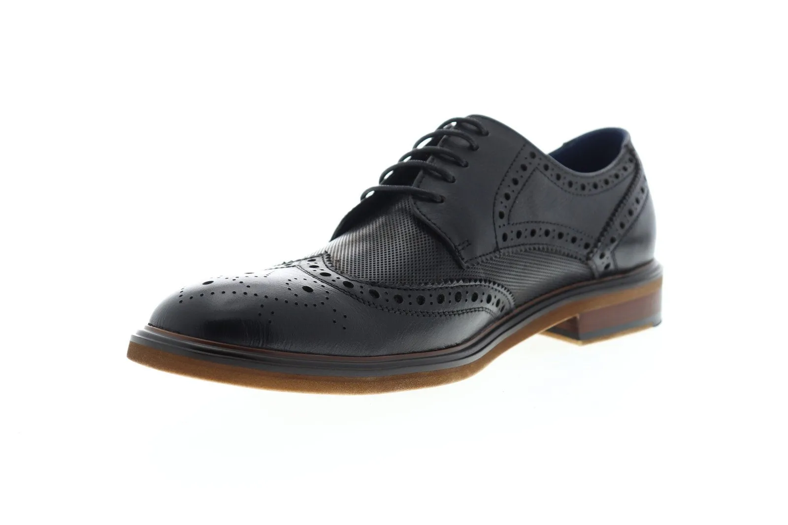 Black Leather Wingtip Oxfords