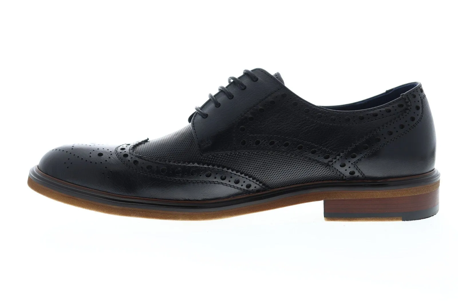 Black Leather Wingtip Oxfords