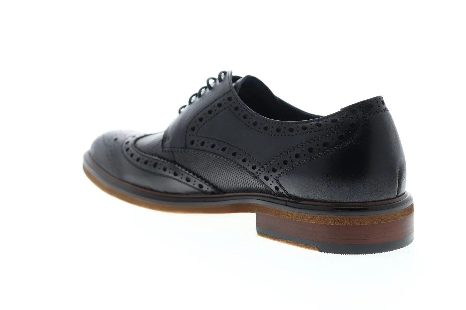 Black Leather Wingtip Oxfords