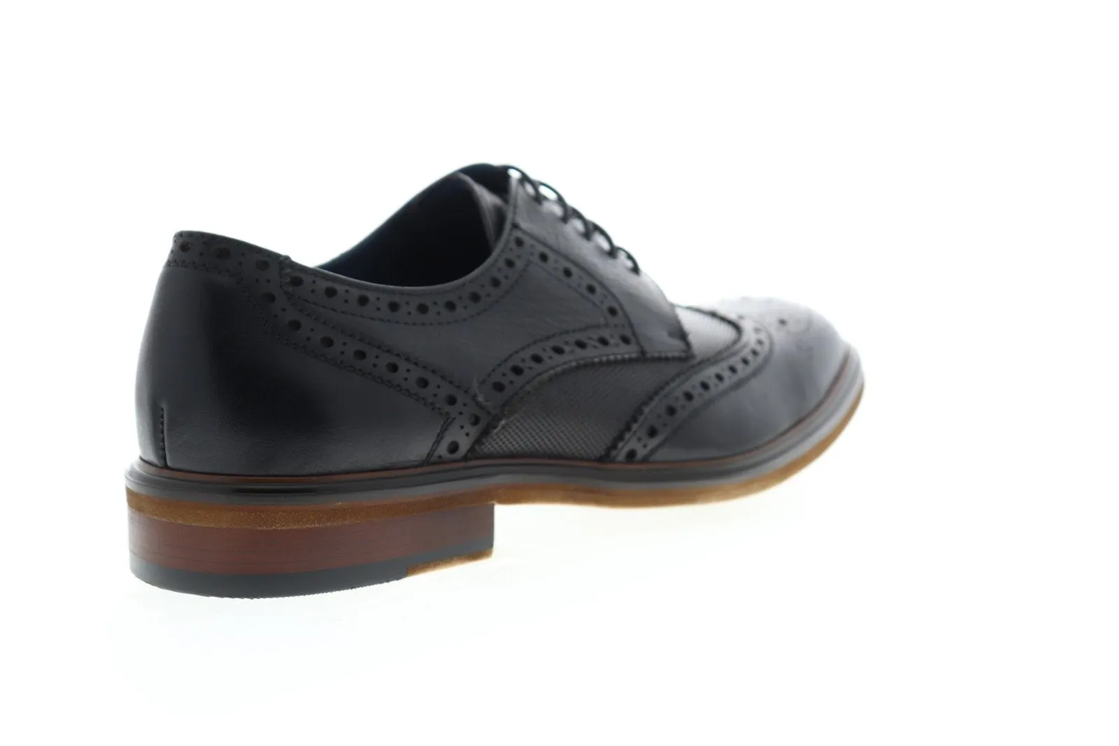 Black Leather Wingtip Oxfords