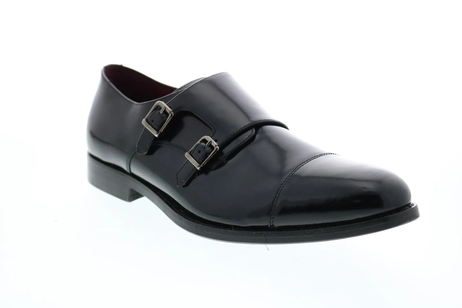 Black Patent Leather Monk Strap Oxfords