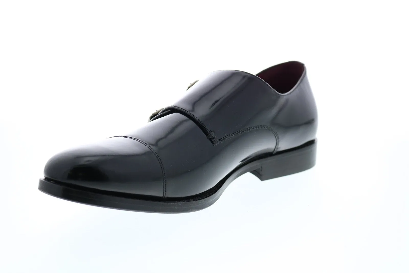 Black Patent Leather Monk Strap Oxfords