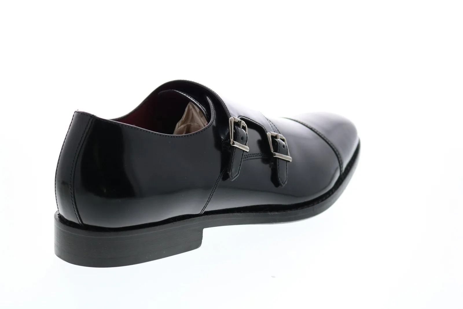 Black Patent Leather Monk Strap Oxfords