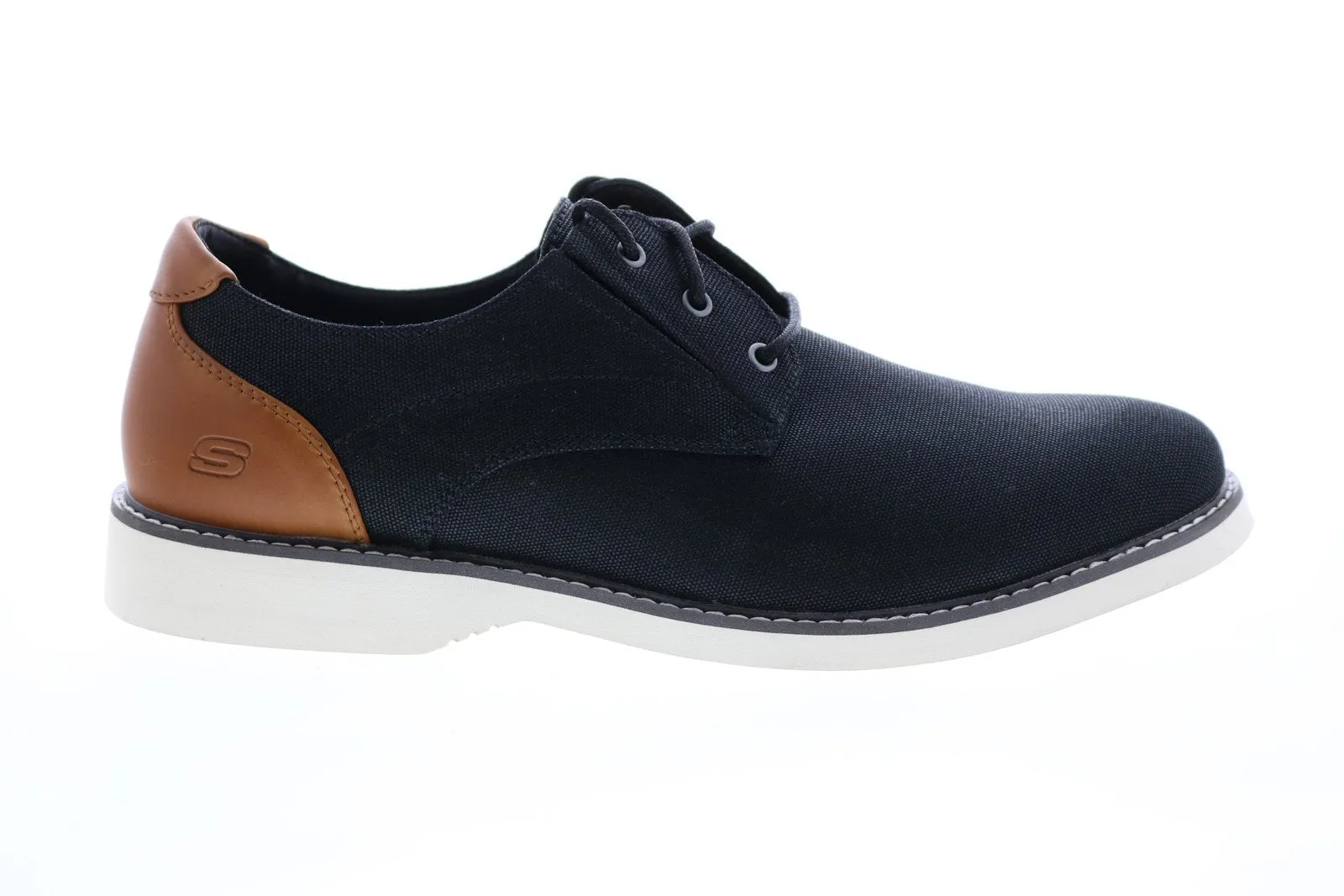 Black Plain Toe Oxfords