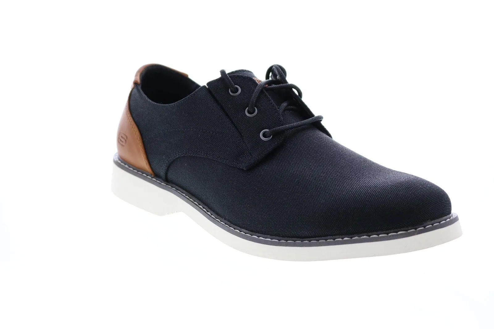 Black Plain Toe Oxfords