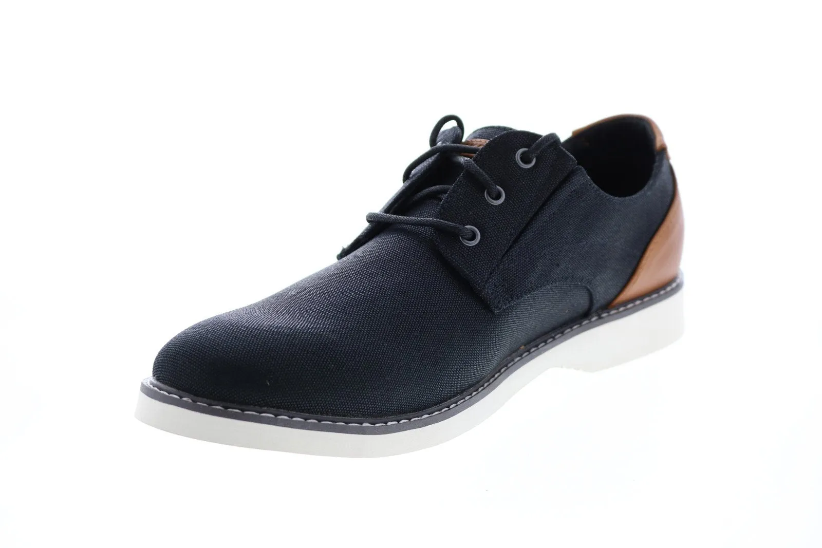 Black Plain Toe Oxfords