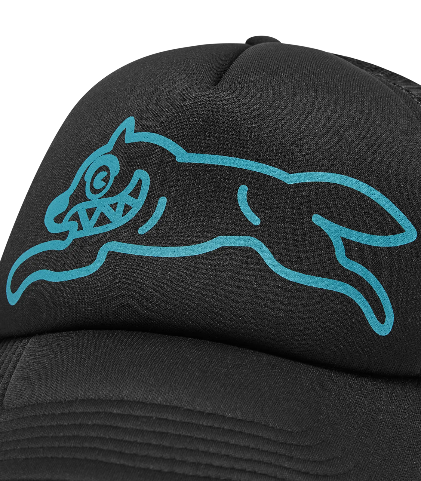 Black Running Dog Trucker Hat