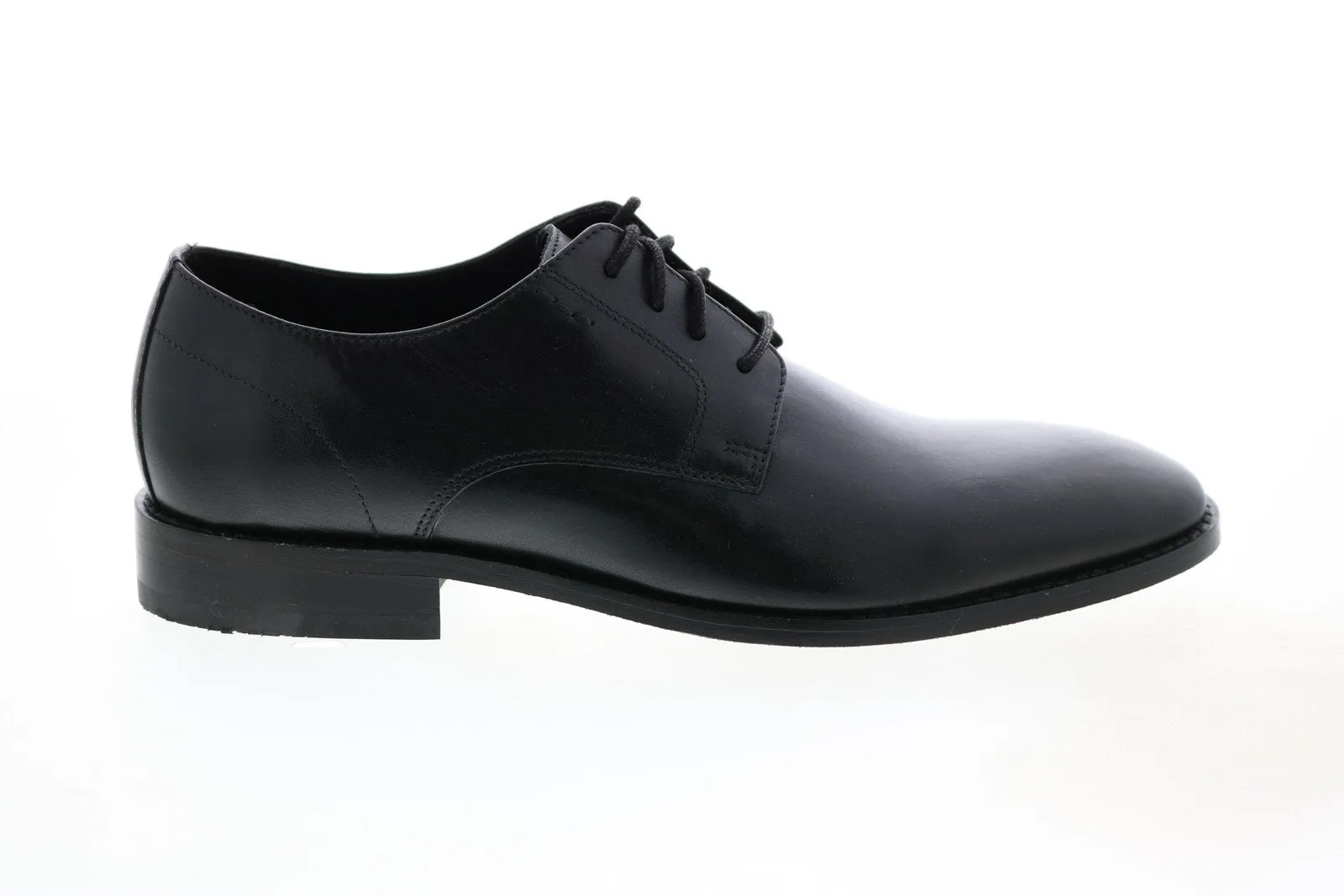 Black Wide Plain Toe Oxfords