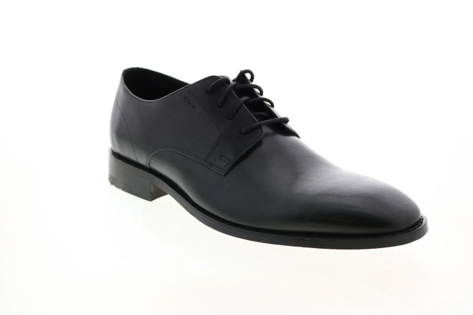 Black Wide Plain Toe Oxfords