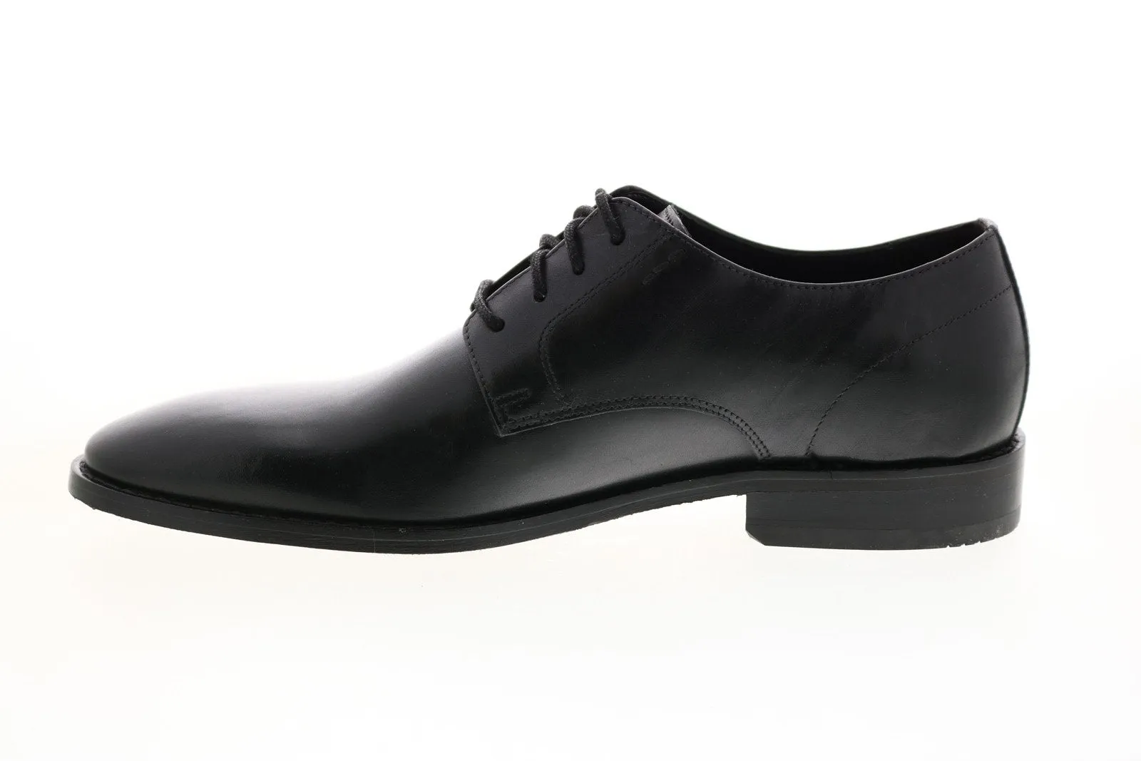 Black Wide Plain Toe Oxfords