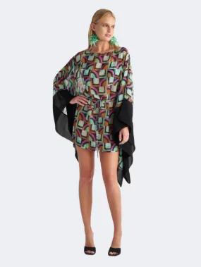 Blu 4 U Kaftan Trivia Women Beach Dress Black