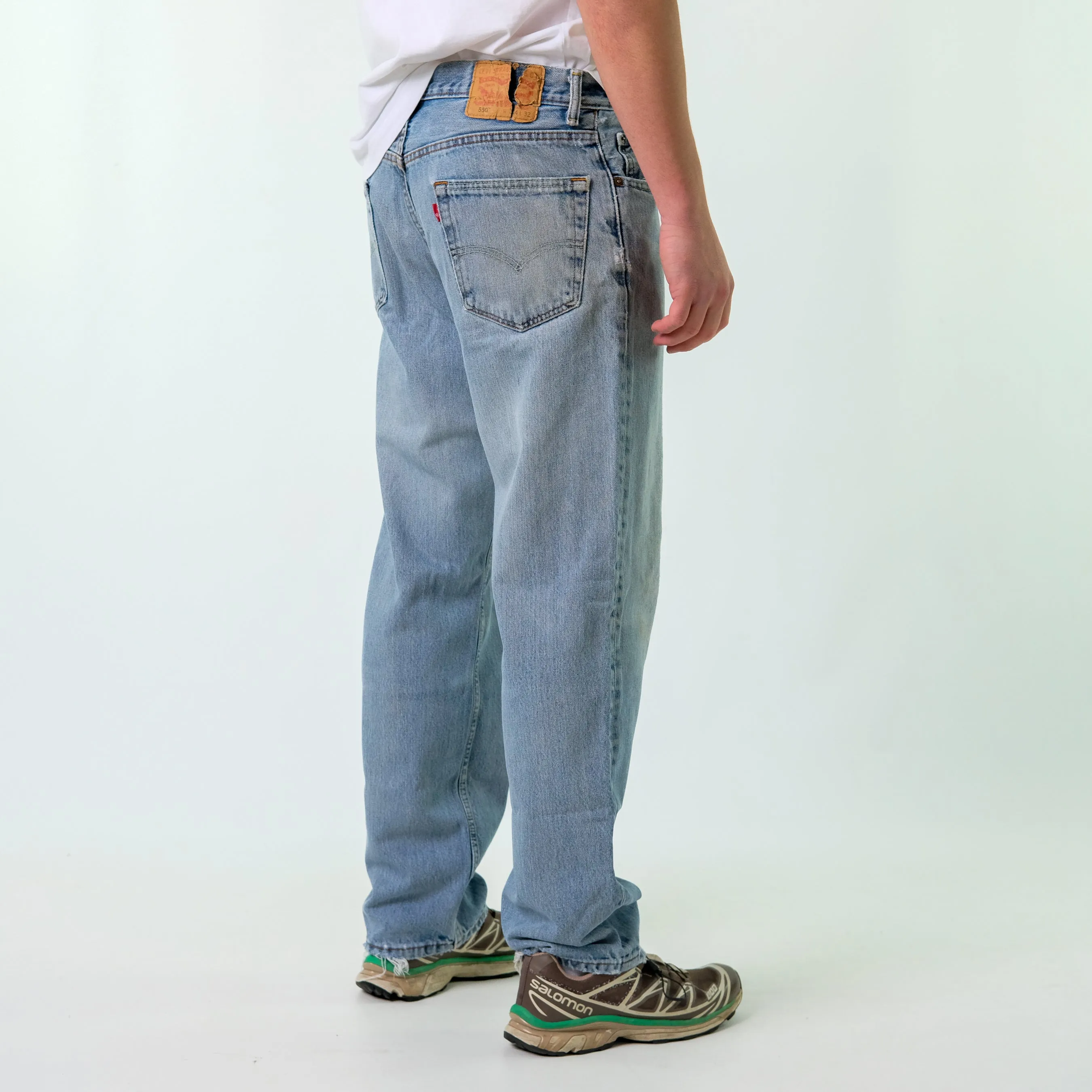 Blue 90s Levi's 550 Denim Jeans Baggy Pants (34x32)