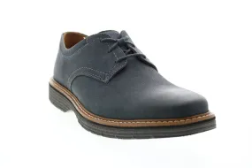 Blue Nubuck Plain Toe Oxfords