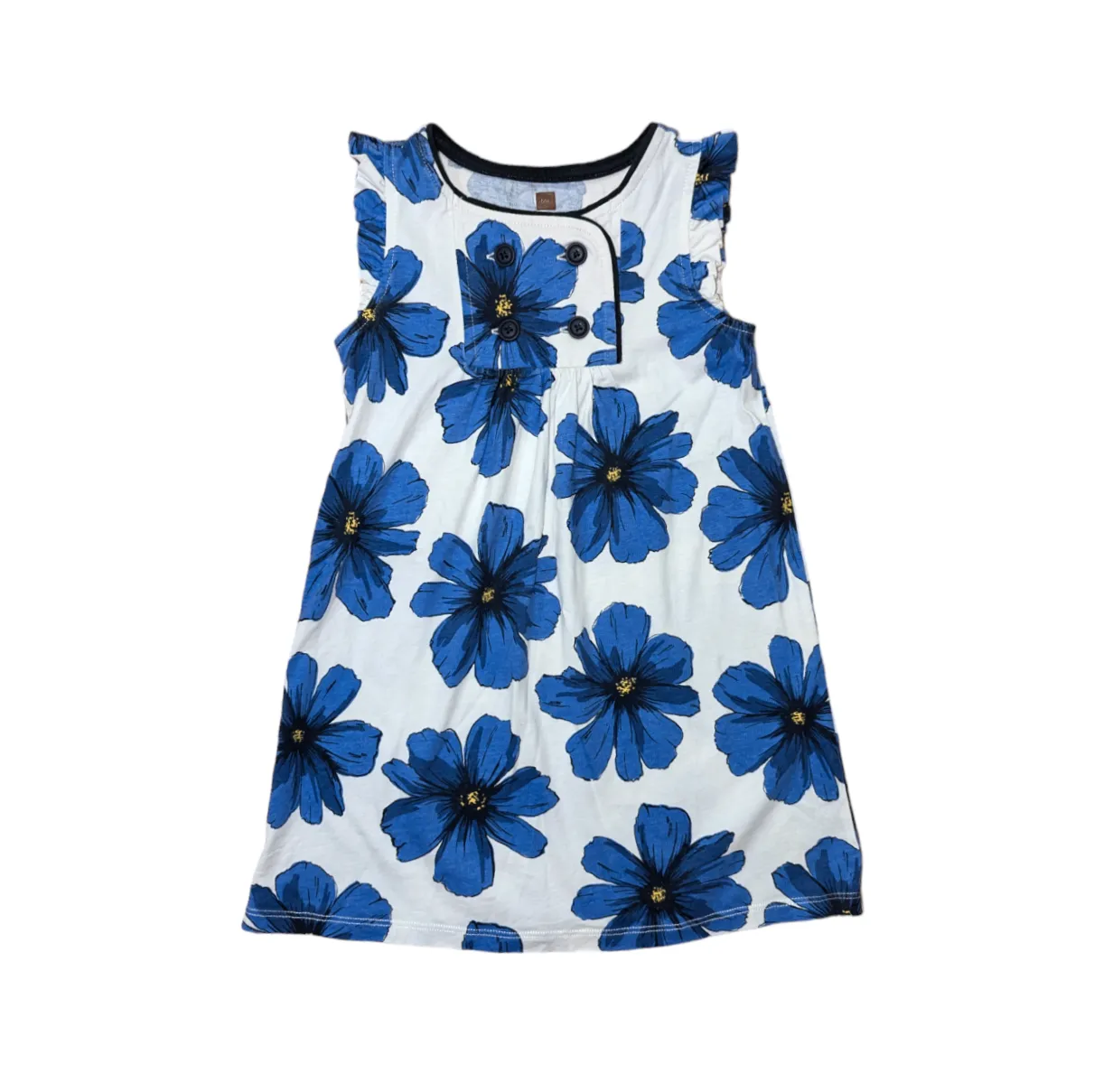 Blue Tea Floral Printed Dress