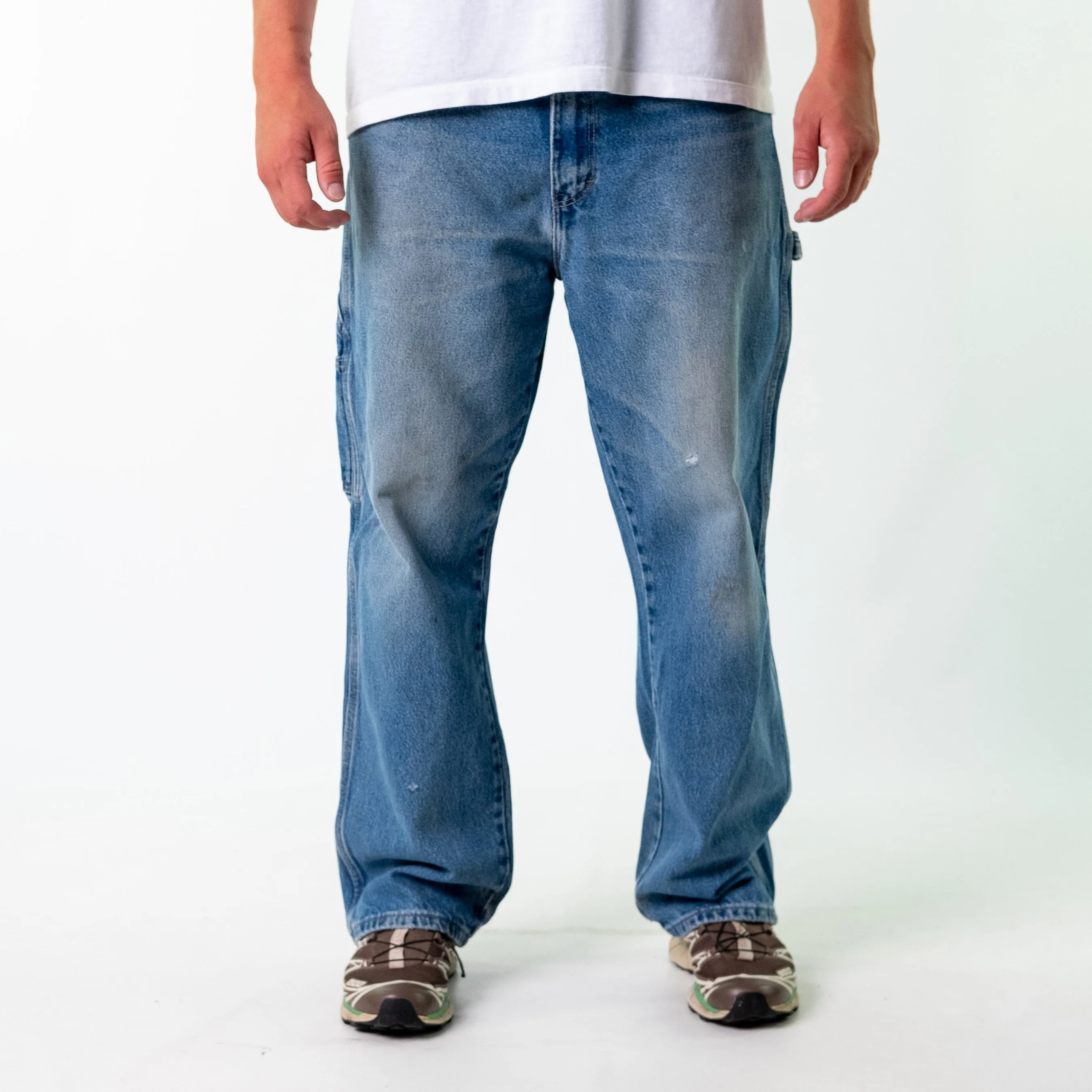 Blue y2ks Dickies Denim Carpenter Jeans Baggy Pants (36x30)