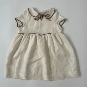 Bonpoint Cream Silk Floral Dress for 4-Year-Olds