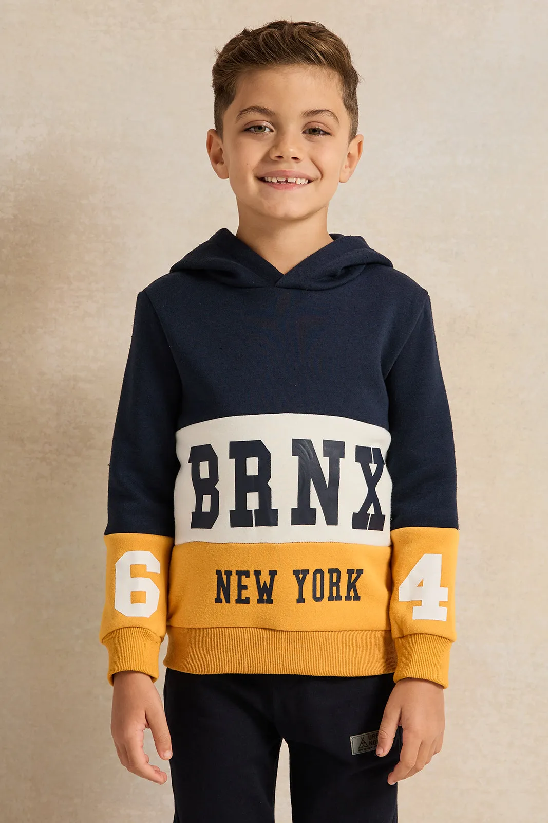 Boys Multicolour Hooded Sweatshirt