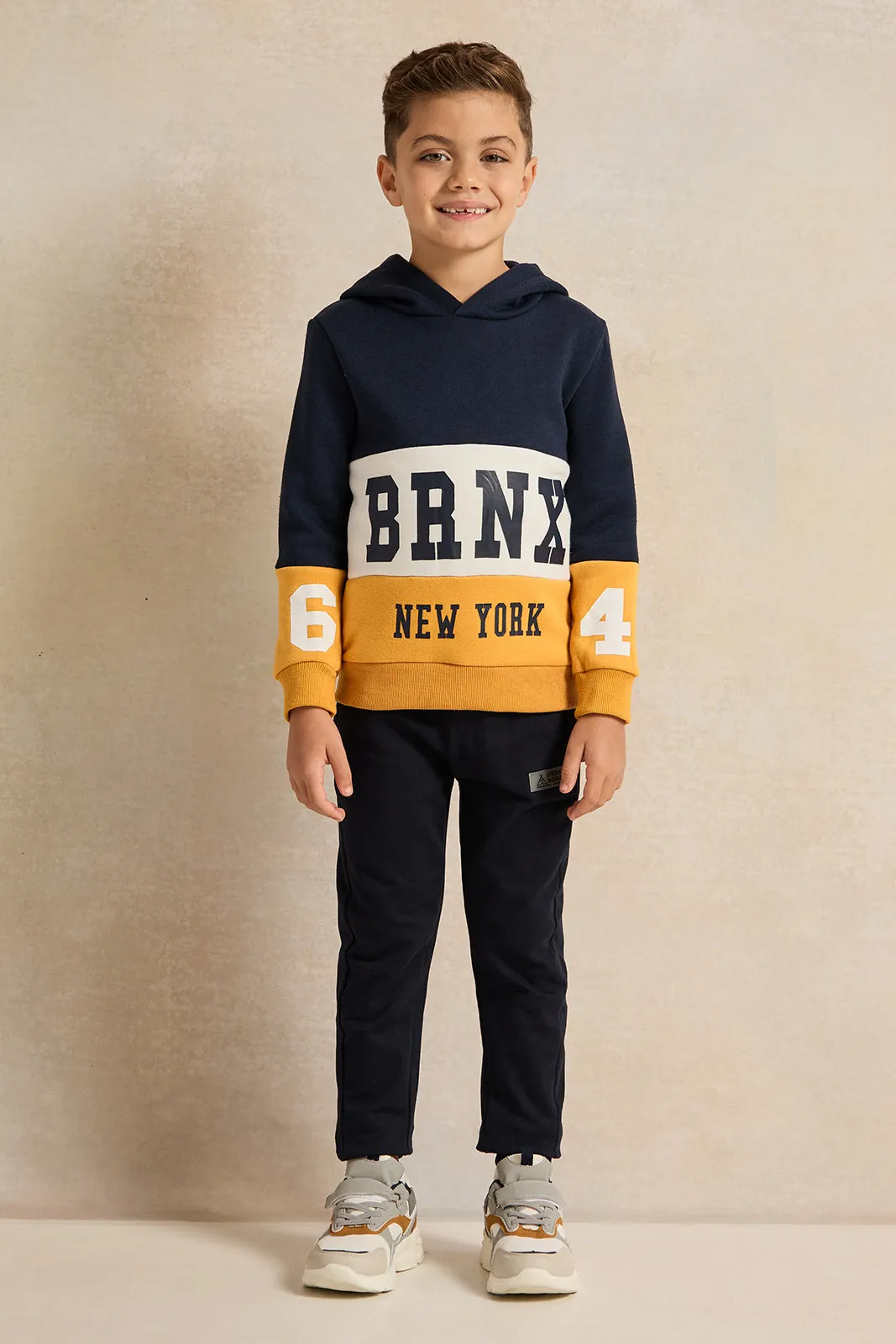 Boys Multicolour Hooded Sweatshirt