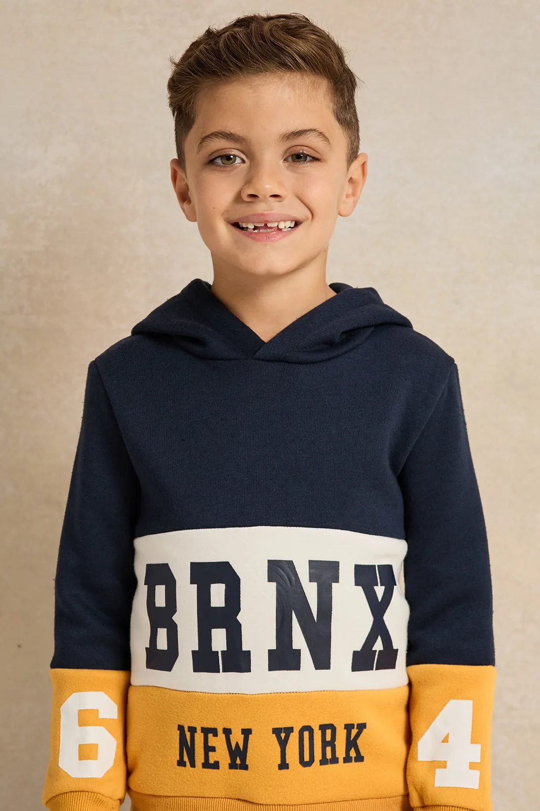 Boys Multicolour Hooded Sweatshirt