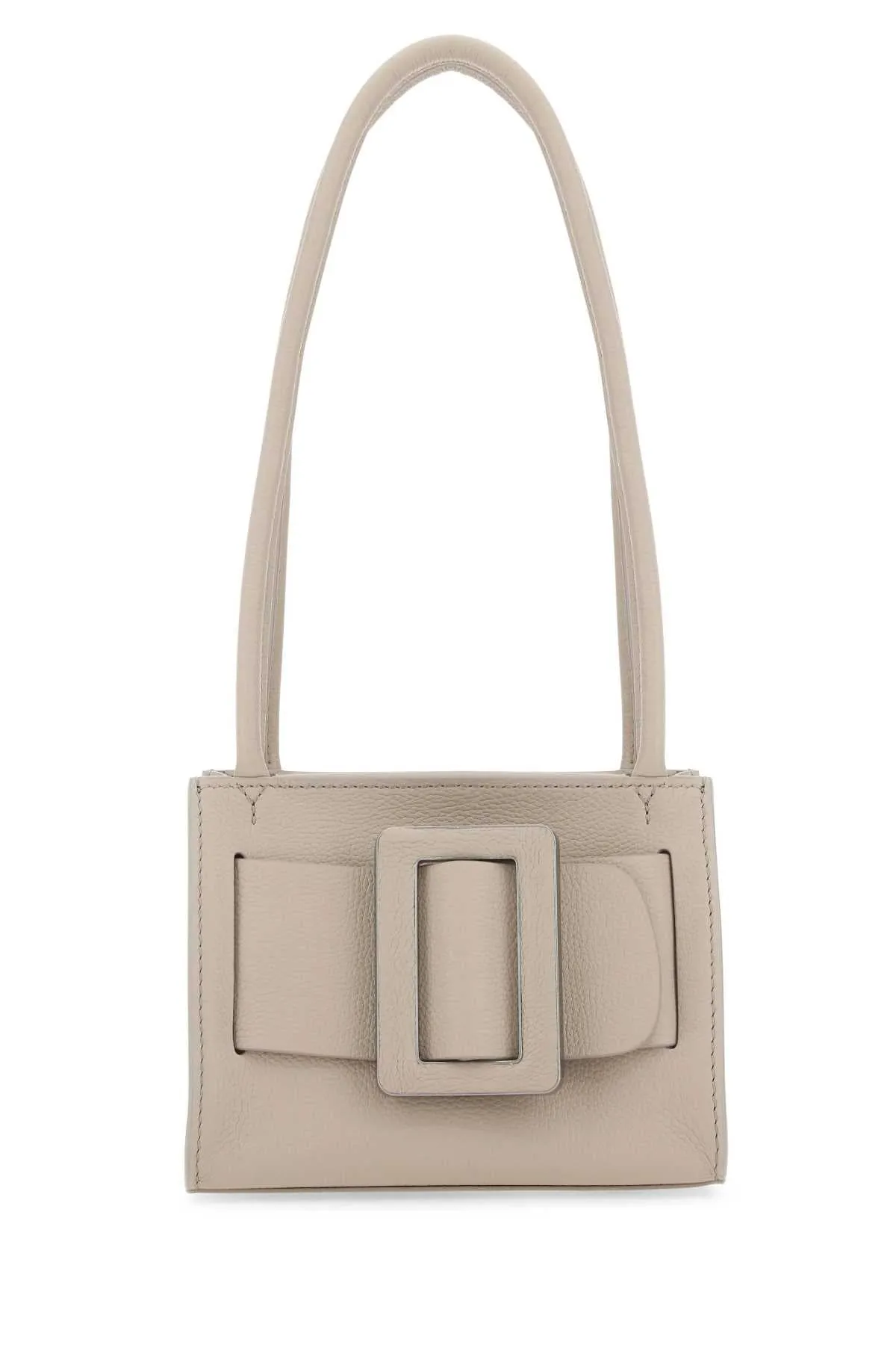 Boyy Dove Grey Leather Bobby 18 Soft Shoulder Bag