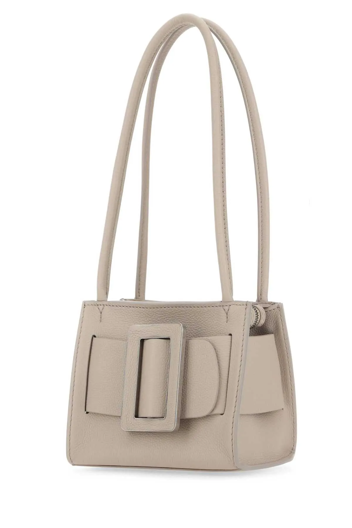 Boyy Dove Grey Leather Bobby 18 Soft Shoulder Bag