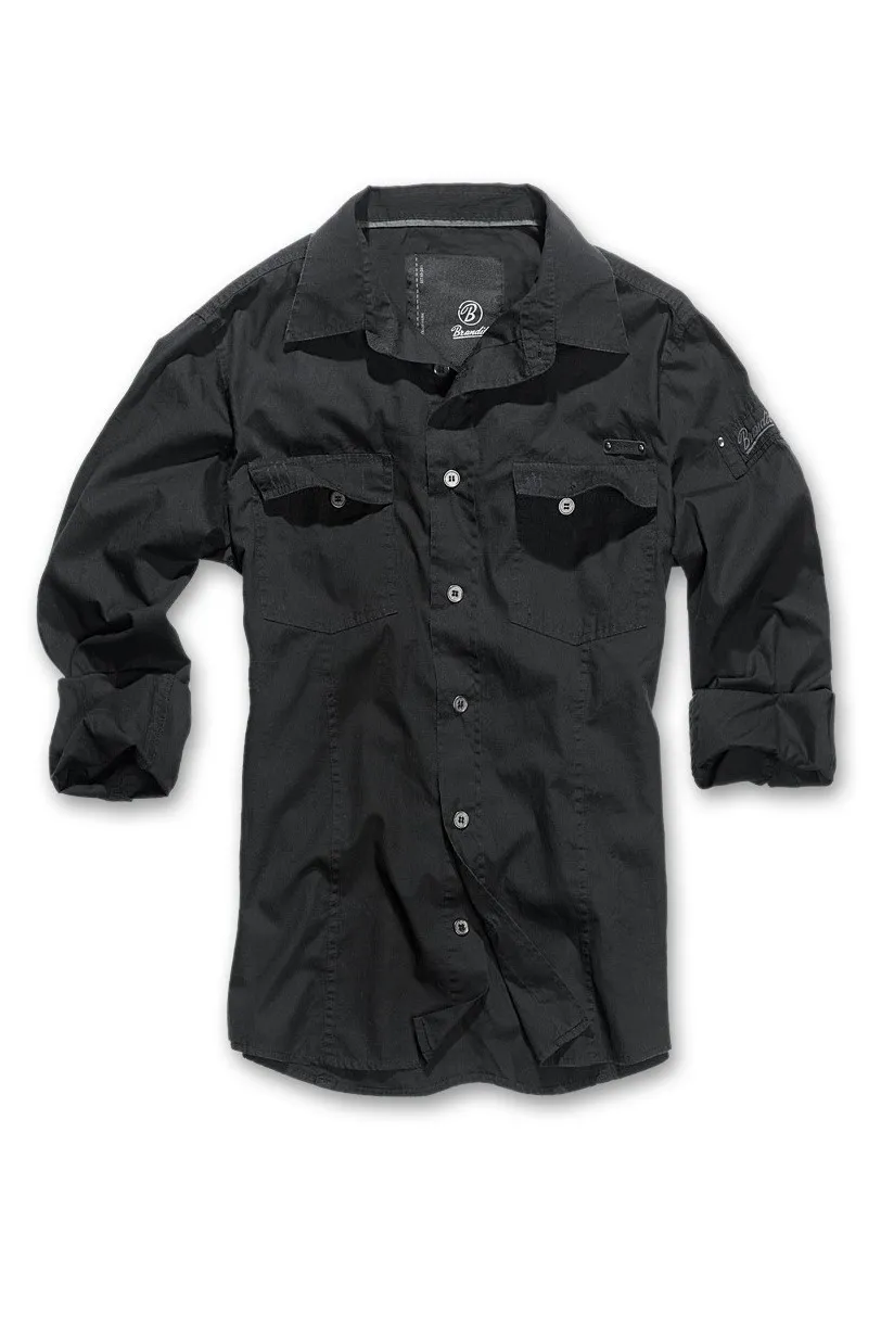 Brandit Shirt SlimFit Shirt black | Dark Ages