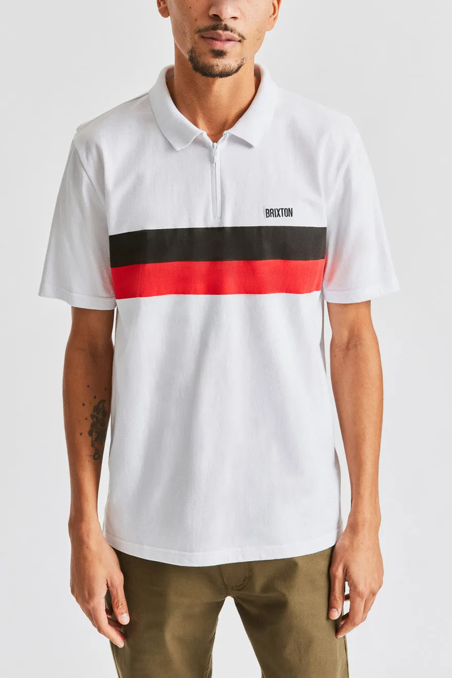 Brockton 1/4 Zip Polo - White