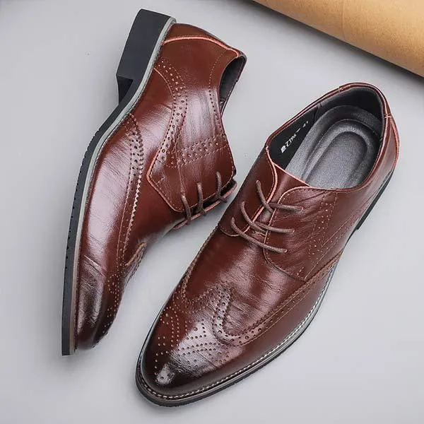 Brogue Leather Shoes for Men - Style 03039665