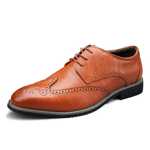 Brogue Leather Shoes for Men - Style 03039665