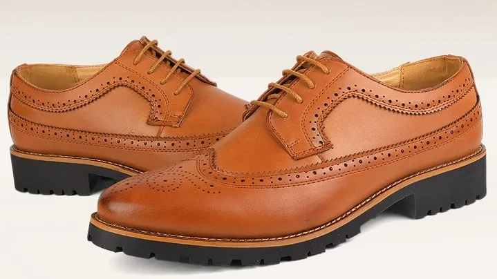 Brown Vintage Leather Classy Oxfords for Men