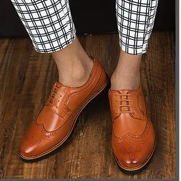 Brown Vintage Leather Classy Oxfords for Men