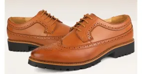 Brown Vintage Leather Classy Oxfords for Men