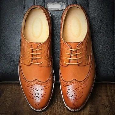 Brown Vintage Leather Classy Oxfords for Men