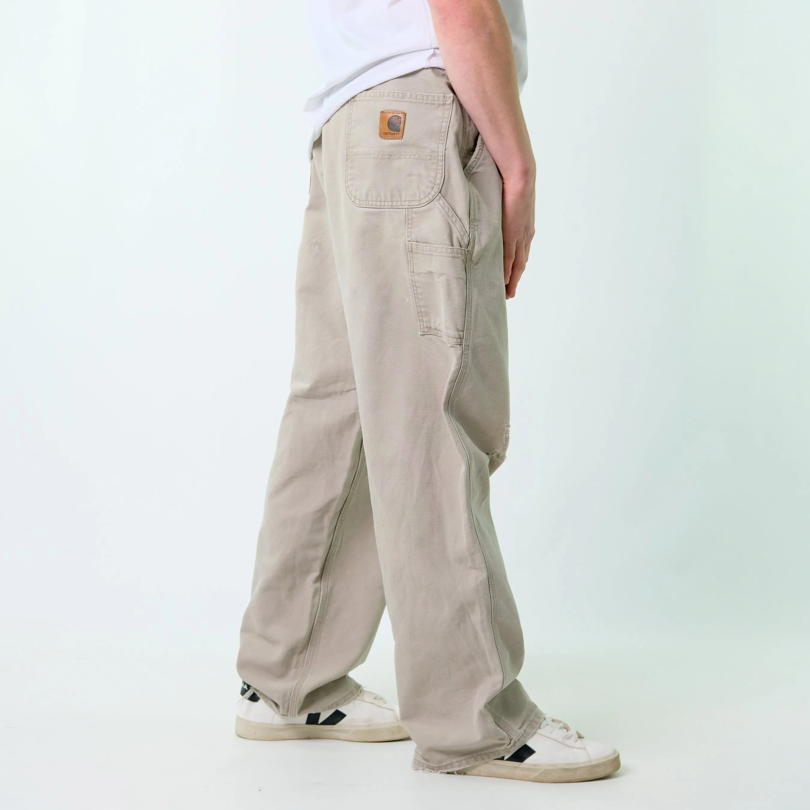 Brown y2ks Carhartt Canvas Carpenter Jeans Baggy Pants (40x32)