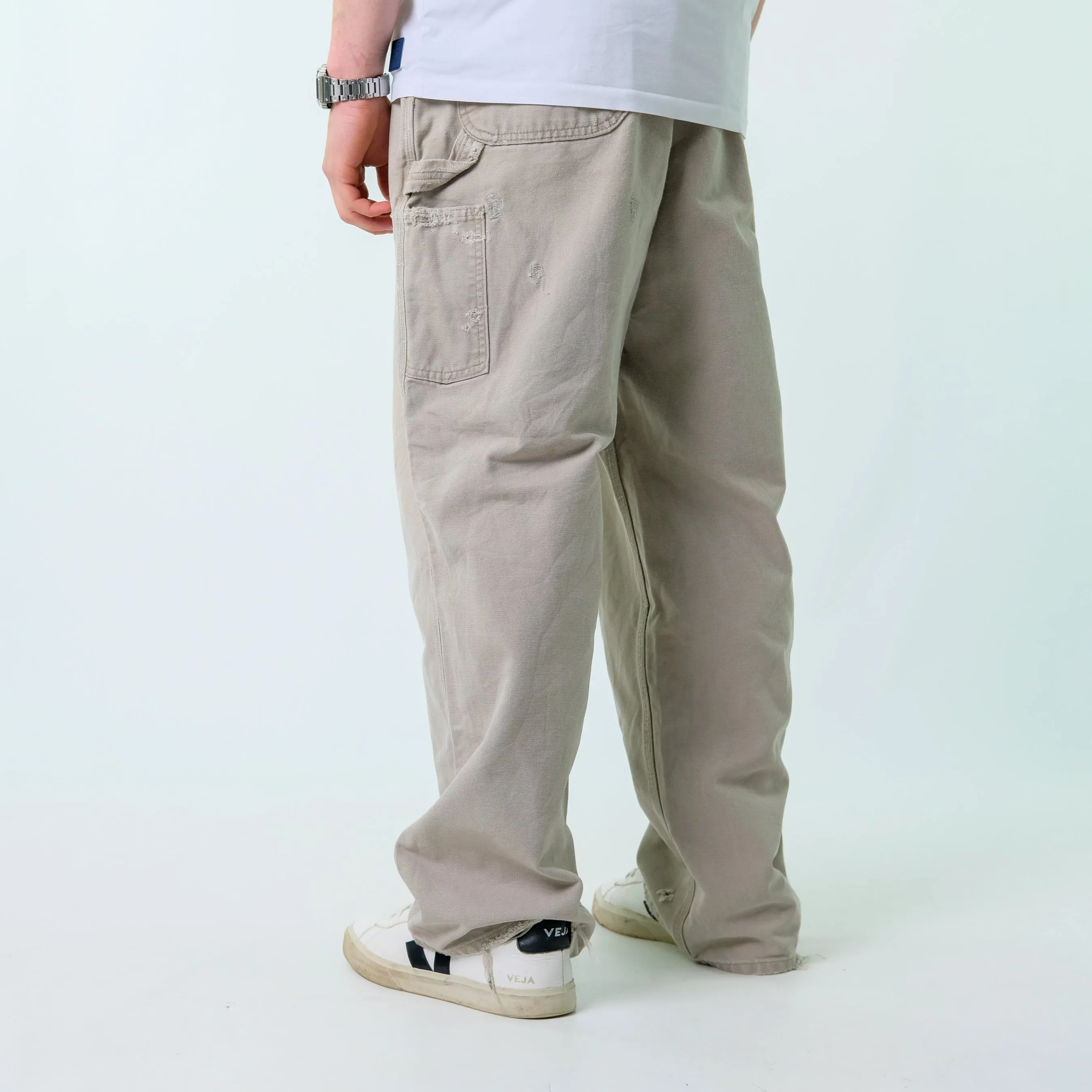 Brown y2ks Carhartt Canvas Carpenter Jeans Baggy Pants (40x32)