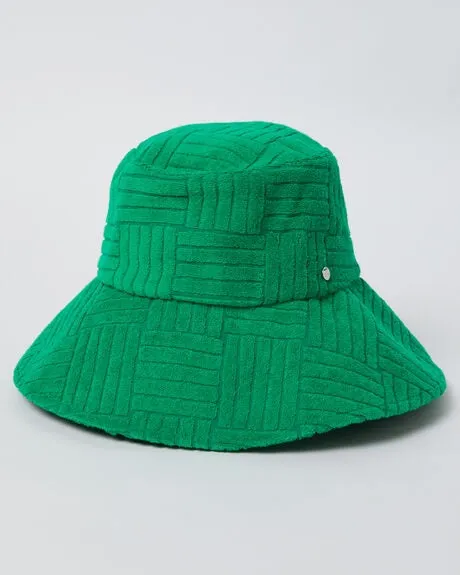 Bucket Hat Green Towelling Rusty Sadie Pilusos.