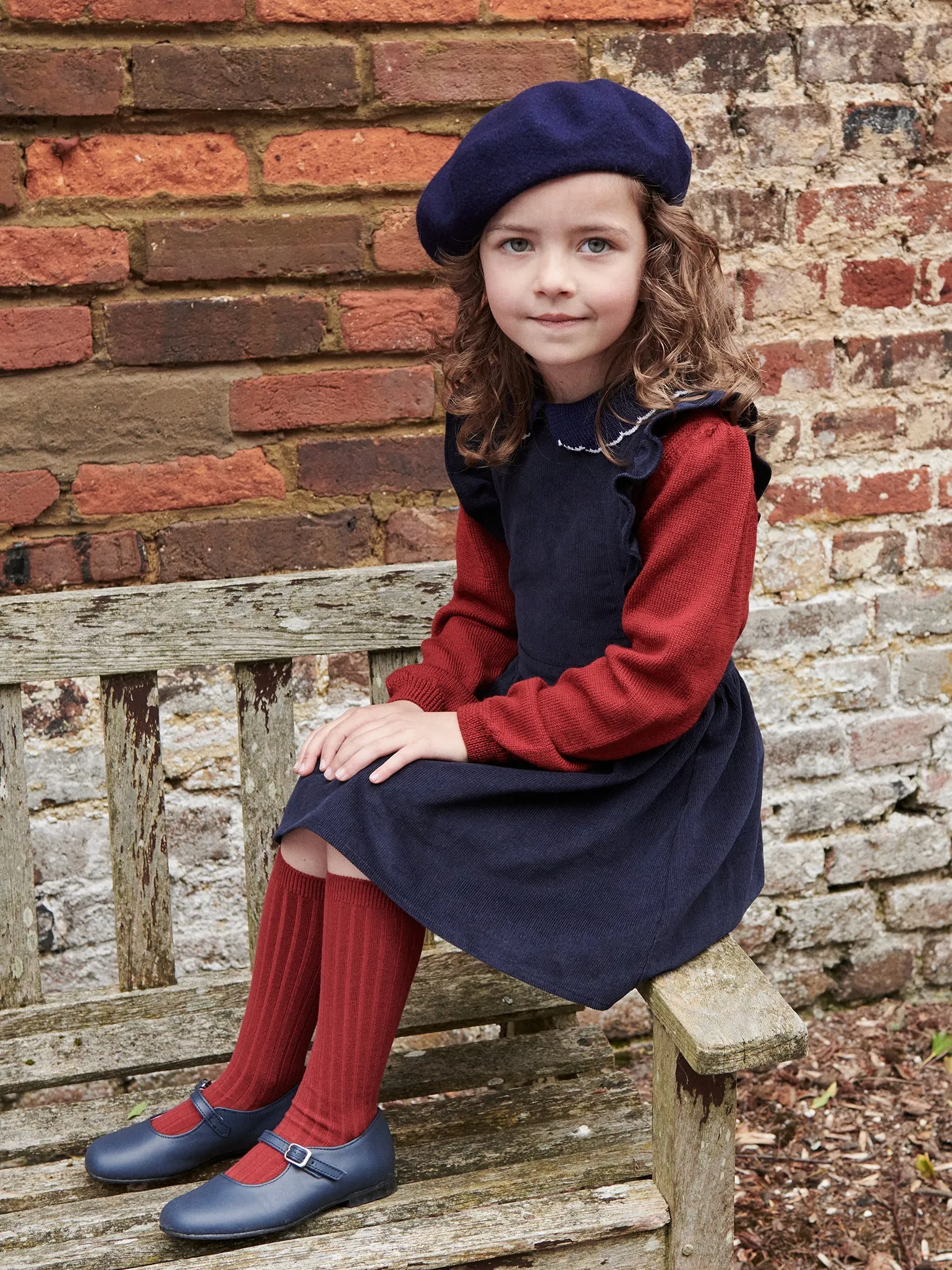 Burgundy Diana Merino Girl Jumper