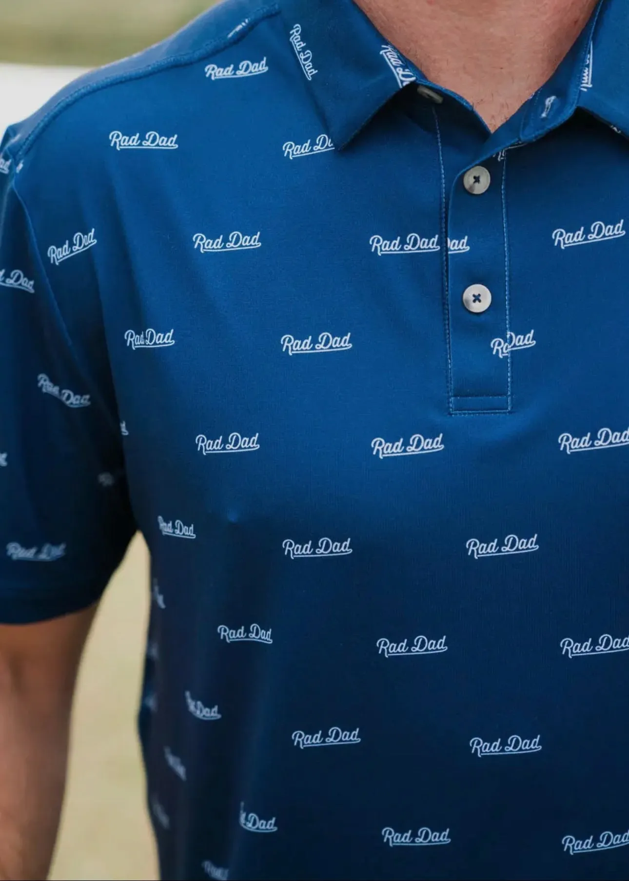 Navy Performance Polo for Rad Dads