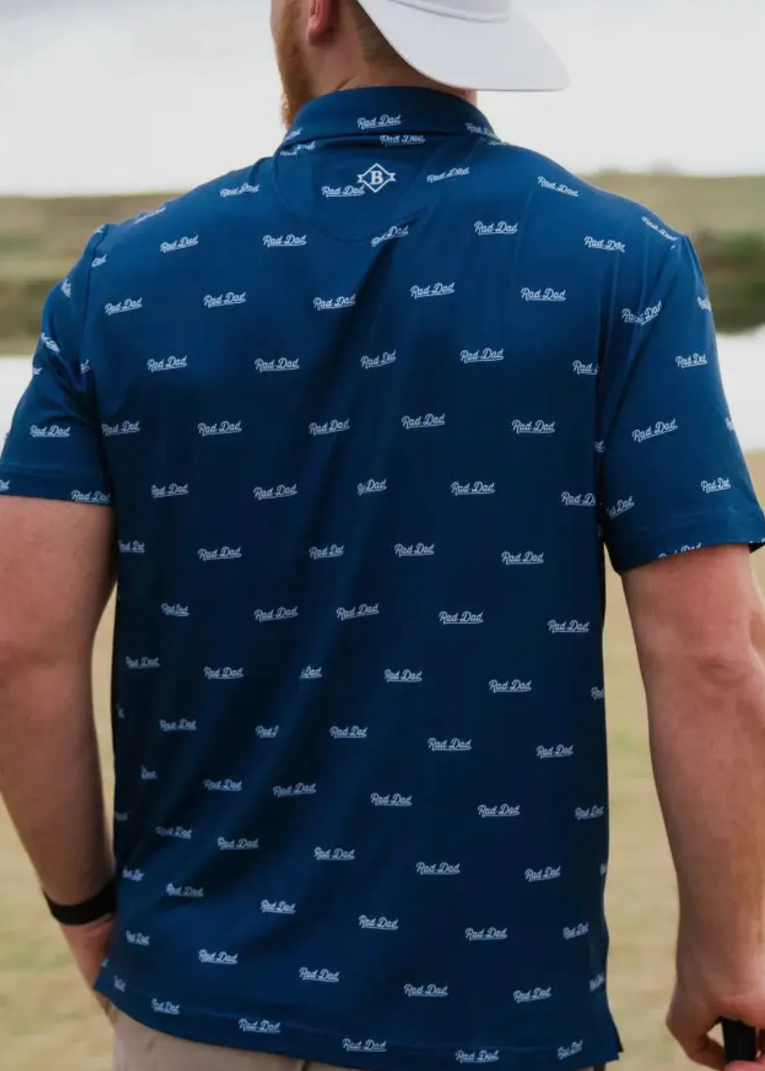 Navy Performance Polo for Rad Dads