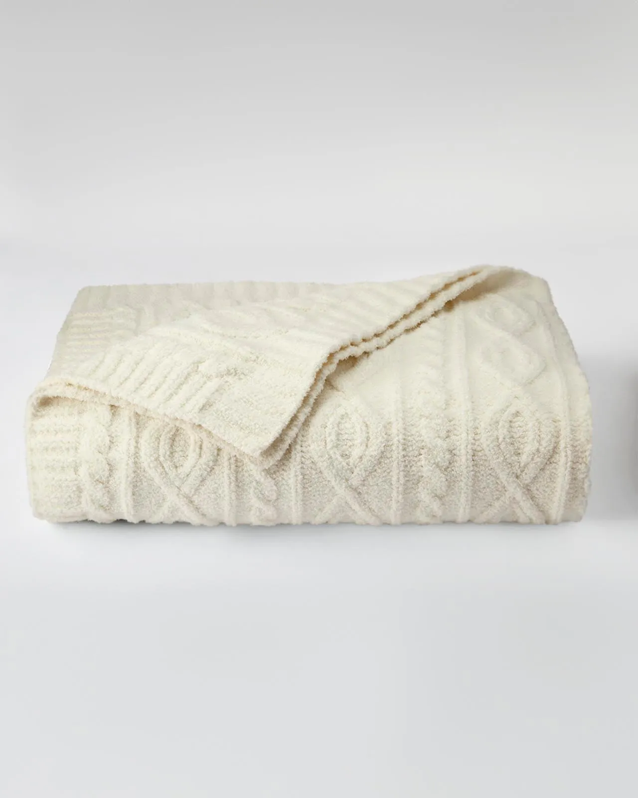 Cable Knit Plush Throw