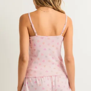 Cami Top with Candy Hearts Print