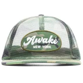 Camo Logo Patch Trucker Hat with Mesh